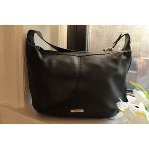 Coach Signature Vintage Black Hobo Leather